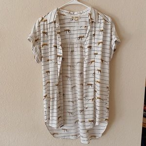 safari animal collared top